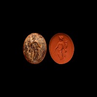Roman Carnelian Gemstone with Fortuna