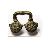 Etruscan Bronze Handle Pair with Heads of Medusa