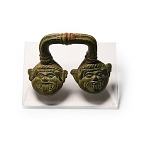 Etruscan Bronze Handle Pair with Heads of Medusa