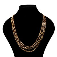 Egyptian Multi-Stranded Faience Mummy Bead Necklace