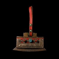 Large Tibetan Fire Steel with Pouch and Flints