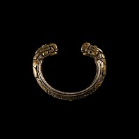 Bhutan Part Gilded Bracelet with Dragon Terminals