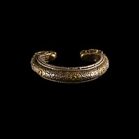 Bhutan Part Gilded Bracelet with Dragon Terminals