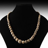 Natural History - Woolly Mammoth Bone Bead Necklace String