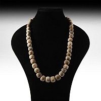 Natural History - Woolly Mammoth Bone Bead Necklace String