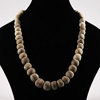 Natural History - Woolly Mammoth Bone Bead Necklace String