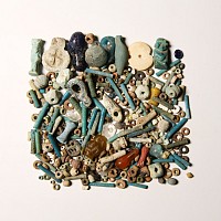 Egyptian and Other Faience Amulet and Bead Group