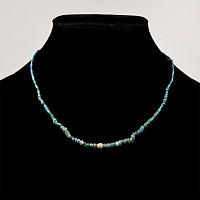 Western Asiatic Blue Glass Bead Necklace String