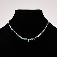 Western Asiatic Mixed Blue Glass Bead Necklace String