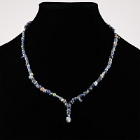 Roman Deep Blue Glass and Other Bead Necklace String