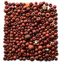 Roman Style Red Glass Necklace Bead Group
