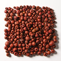 Furnace-Wound Red Glass Necklace Bead Group