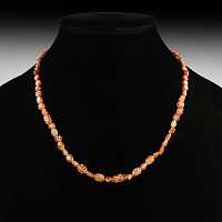 Indus Valley Etched Orange Carnelian Bead Necklace String