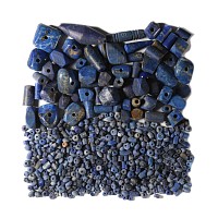 Western Asiatic Lapis Lazuli Necklace Bead Collection