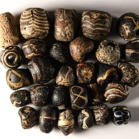 Roman Decorated Glass Necklace Bead Group