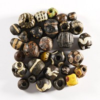 Roman Mosaic and Other Glass Necklace Bead Group
