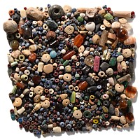 Western Asiatic Mixed Stone and Glass Necklace Bead Collection
