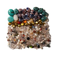 Stone and Glass Necklace Bead Group