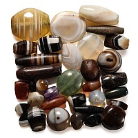 Western Asiatic Banded Agate Necklace Bead Collection