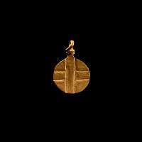 Iron Age Gold Decorated Amuletic Pendant