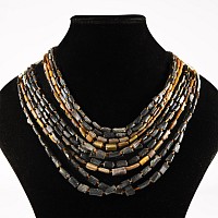 Black and Other Glass Bead Necklace Collection
