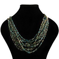 Turquoise Blue Glass Bead Necklace Collection