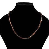 Decorated Aubergine Glass Bead Necklace String