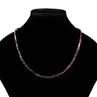 Decorated Aubergine Glass Bead Necklace String