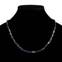 Blue Glass Bead Necklace String