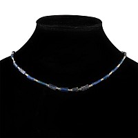 Blue Glass Bead Necklace String