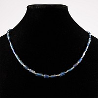 Blue Glass Bead Necklace String