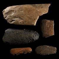 Stone Age Axehead Fragment Group