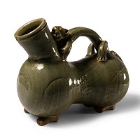 Chinese Yue Ware Style Zoomorphic Vessel