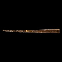 Ghaznavid Iron Knife with Calligraphic Inlays