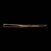 Ghaznavid Iron Knife with Calligraphic Inlays