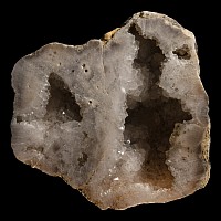 Natural History - Cut and Polished Quartz Crystal Geode Display