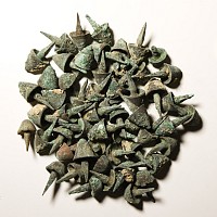 Roman Bronze Armoured Door Stud Group