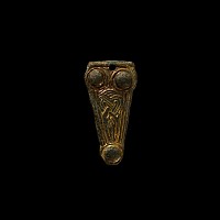 Anglo-Saxon Gold Chip-Carved Buckle Plate