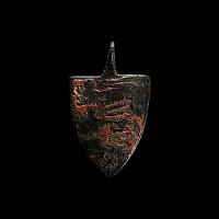 Medieval Knight's Bronze Royal Heraldic Horse Harness Pendant with the Arms of England