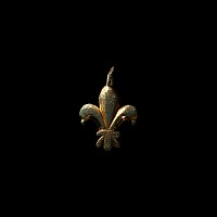 Medieval Bronze Knight's Fleur-De-Lis Heraldic Horse Harness Pendant