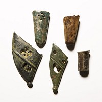 Medieval Scabbard Chape and Pommel Group