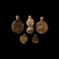 Medieval Lead Bag and Tax Seal Group