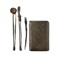 Roman Bronze Medical Implements and Palette