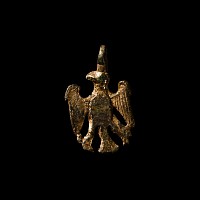 Medieval Knight's Gilt Bronze Heraldic Eagle Horse Harness Pendant