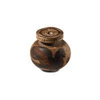 Corinthian Style Aryballos with Human-Headed Bird