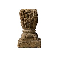 Medieval Limestone Finial with Scenes from the Nativity