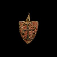 Medieval Knight's Bronze 'Dovedale Family' Heraldic Horse Harness Pendant