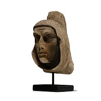 Medieval Limestone Corbel Head