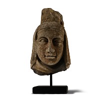 Medieval Limestone Corbel Head