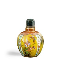 Chinese Glass Enamelled Four Scene Snuff Bottle